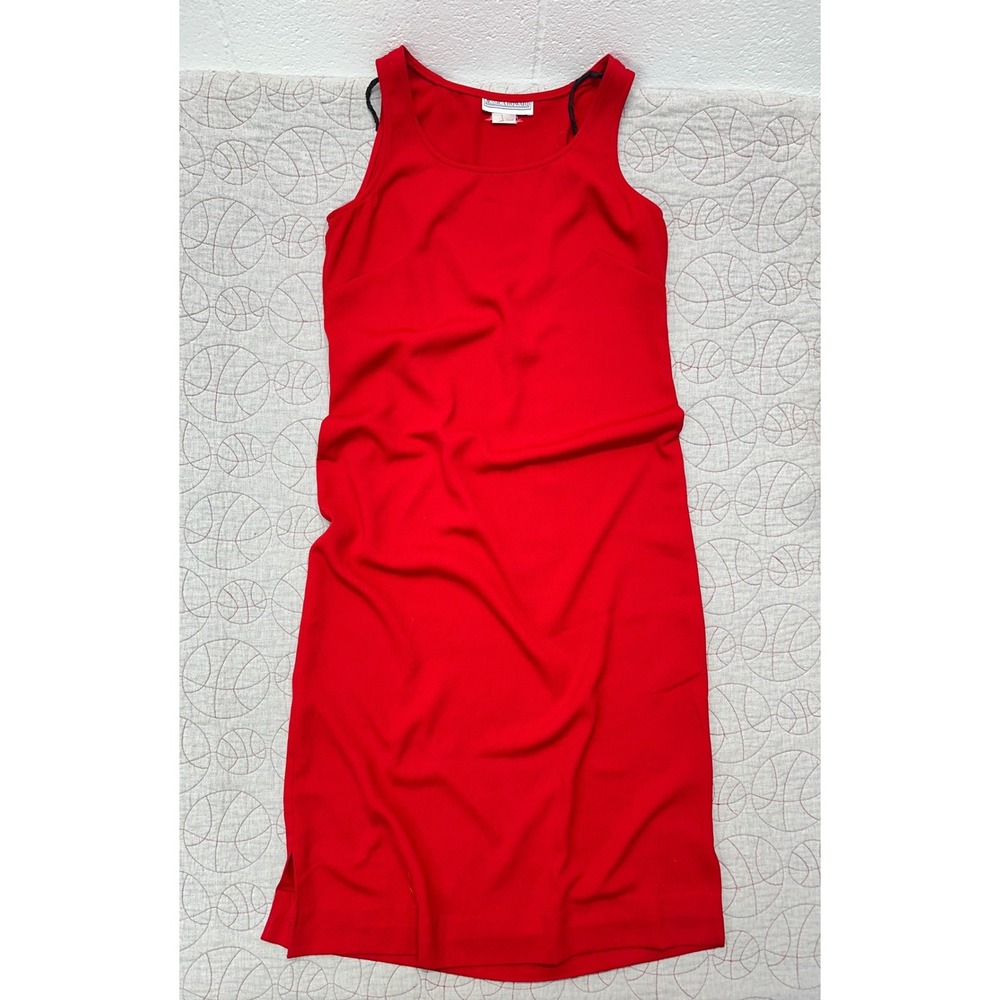 Jessica Howard Dress Red Sleeveless Sheath VTG Y2K USA / Womens 12